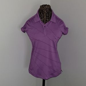 adidas golf climalite collar 3 snap shirt womens size S NWOT
